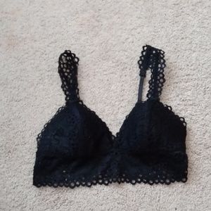 Black lace bralette